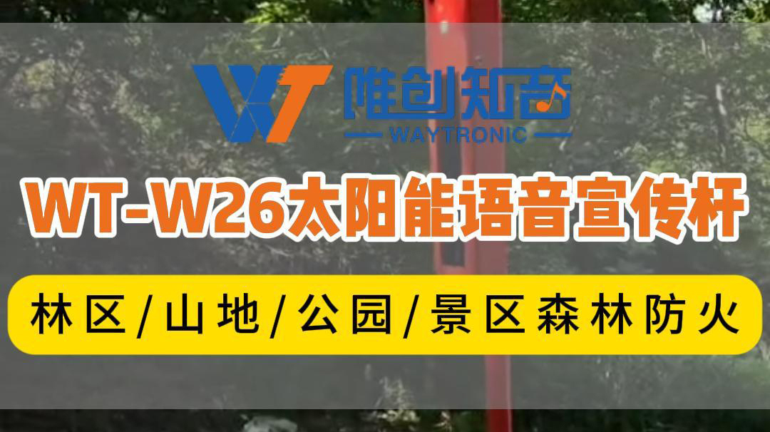 WT-W26太阳能语音视频监控杆用在林区森林防火安防预警