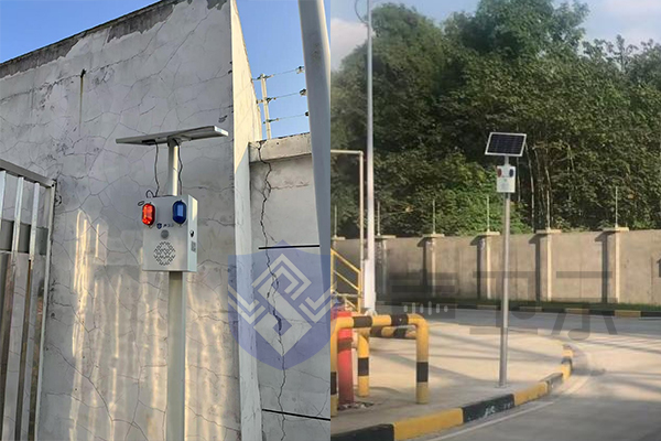WT-WS8A太阳能语音宣传杆用在厂区交通安全提示.
