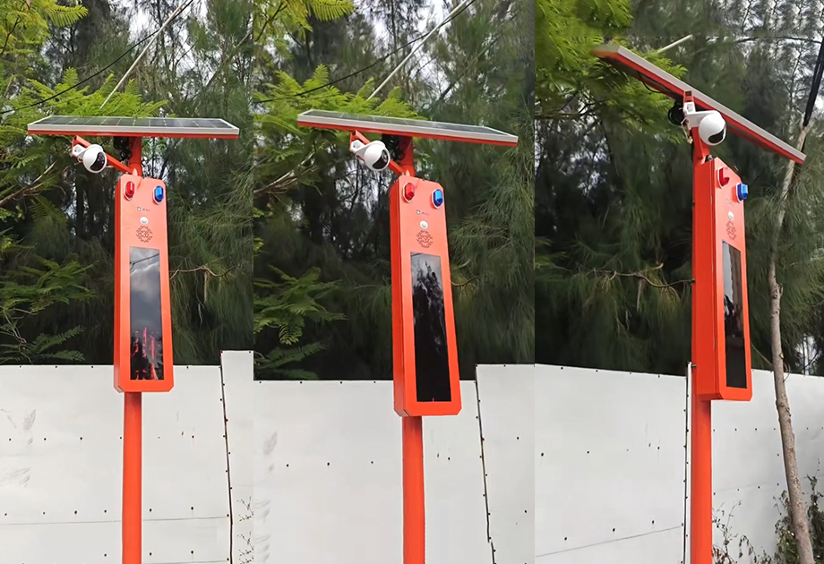 WT-W26太阳能语音宣传杆用在福建泉州某生态站森林防火安防预警 WT-W26太阳能语音宣传杆用在福建泉州某生态站森林防火安防预警