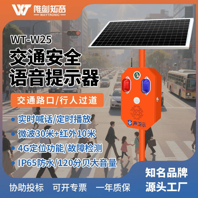 WT-W25交通安全太阳能语音宣传杆