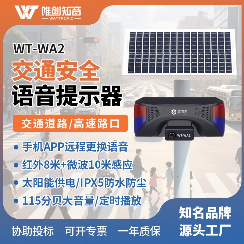 <b>WT-WA2交通安全太阳能语音播放杆</b>