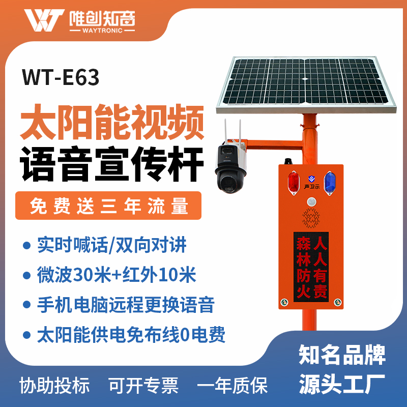 WT-E63太阳能语音宣传杆