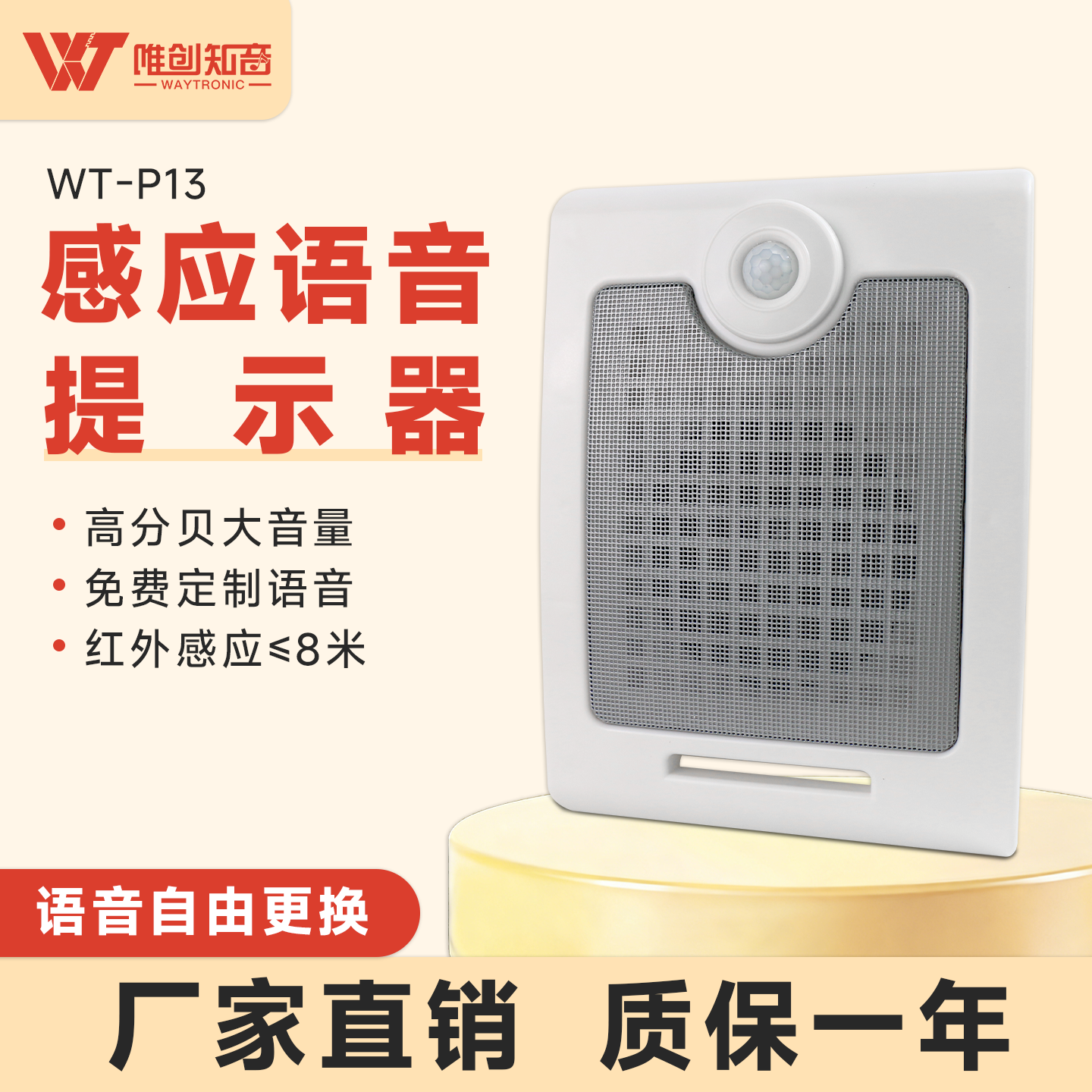 WT-P13智能感应语音播报器