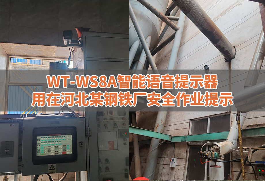 <b>WT-WS8A智能语音提示器用在河南某钢铁厂安</b>